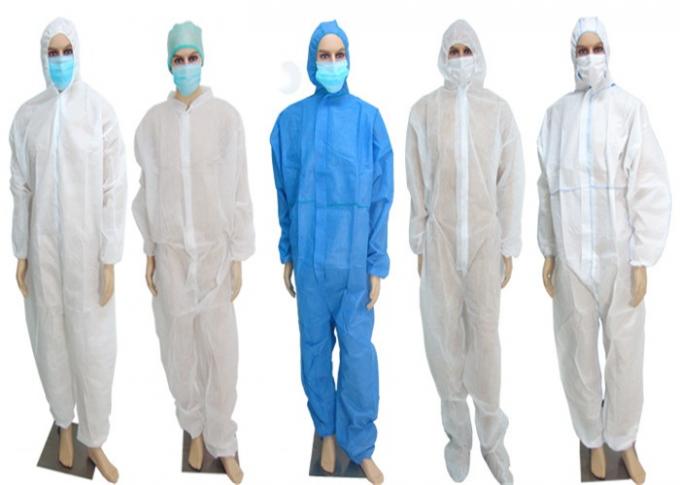 PEはPPの病院/医院/医療センターのために通気性の使い捨て可能なつなぎ服のスーツに塗りました