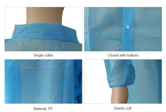 乳液の自由で使い捨て可能な実験室のコート、反静的な衛生検査隊のジャケット