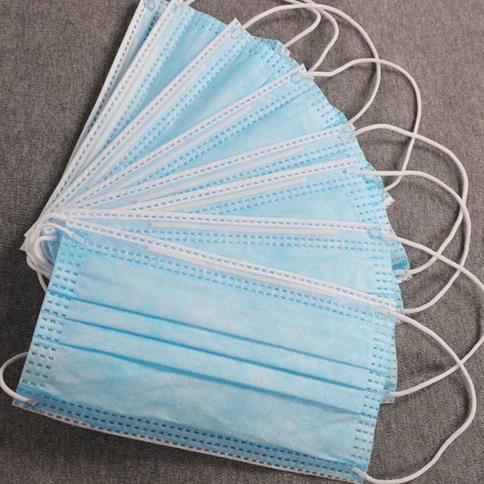 Fliudの抵抗力がある使い捨て可能なマスクの実物大ポリ塩化ビニールによって隠される鼻の部分
